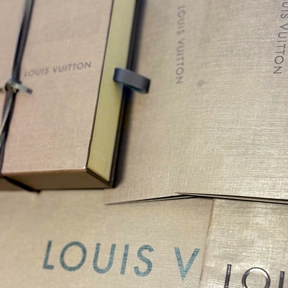 [Louis Vuitton] Lot of 6 - Large & Small Box, 2 Envelopes, Gift Bag & Tag/Card - Picture 3 of 16